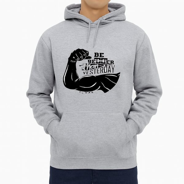 New Summer Collection Full Grey Hoodie GYM Printed For Men And Boys